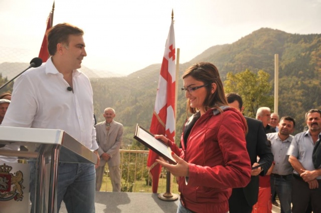 Gürcistan Devlet Başkanı Mikheil Saakaşvili Macahel'de