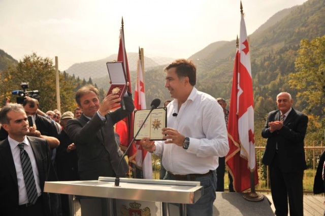 Gürcistan Devlet Başkanı Mikheil Saakaşvili Macahel'de