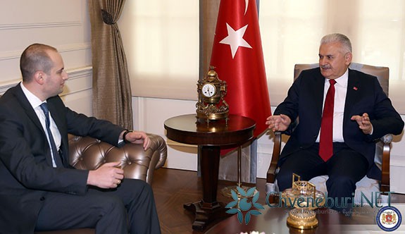 Başbakan Yıldırım, Gürcistan Dışişleri Bakanı Canelidze'yi Kabul Etti