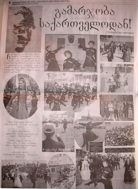 Yerel Bir Gazete Olan "Demokrat Gebze" Gürcistan Ekibine  1 Sayfa Ayırdı. (24 Nisan Sayısı)