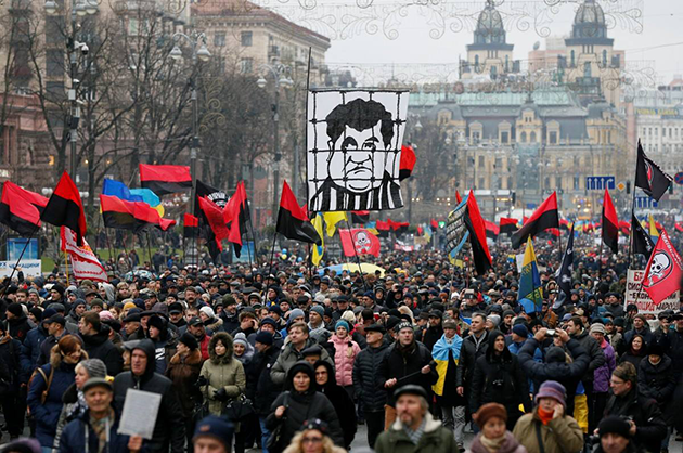 Tekrar Gözaltına Alınan Saakaşvili İçin Ukrayna'da Gösteri Düzenlendi